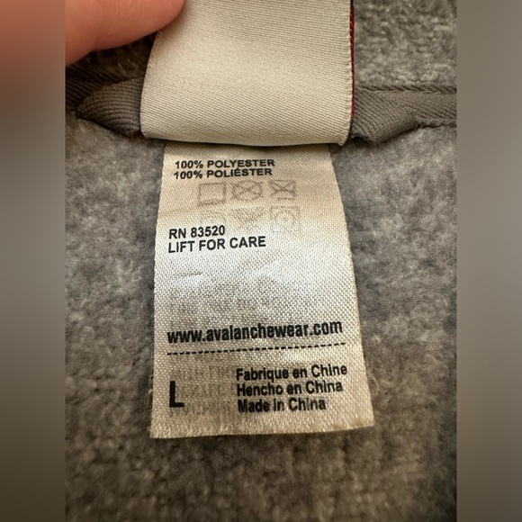 Avalanche Full Zip Mock Neck Gray Fleece Jacket--Women's Size L - Picture 9 of 12